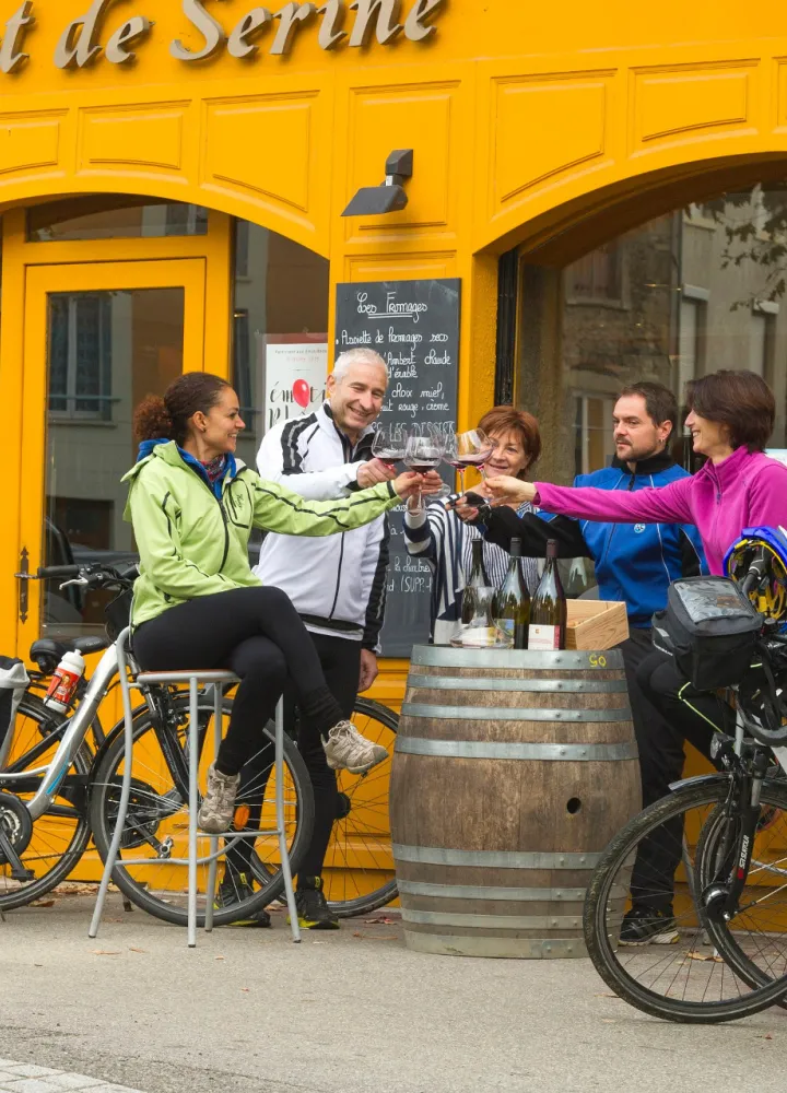 Repas de voyageur à vélo au bistrot Serine à Ampuis