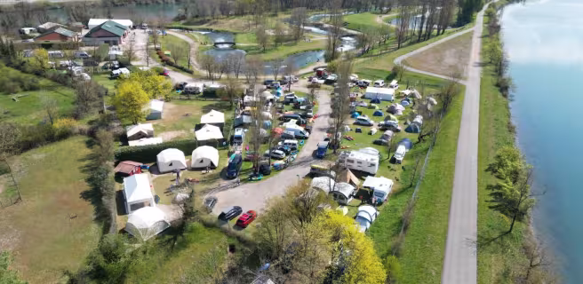Vue aérienne du camping