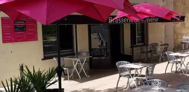 Terrasse ombragée du restaurant